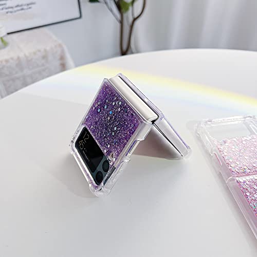 Coque rigide Galaxy Z Flip 3 anti-rayure transparente pailletée