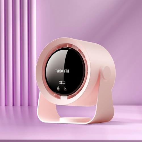 Refluxe Ventilador de escritorio, ventilador de escritorio silencioso recargable por USB con batería de 5400 mAh y pantalla LED, control de velocidad ajustable, cabezal inclinable de 90°, ventilador Refluxe Ventilador de escritorio, ventilador de escritorio silencioso recargable por USB con batería de 5400 mAh y pantalla LED, control de velocidad ajustable, cabezal inclinable de 90°, ventilador