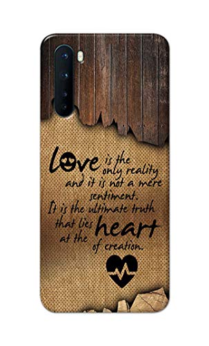 Image of PRINTFIDAA Love is The Only Reality and It is Not Mere Sentiment Printed Designer Hard Case for OnePlus NORD (2020 Model), OnePlus Z Back Cover -(e) RPM1010