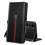 【Seguridad y cierre magnético】Diseño de cartera lateral RFID y fuerte cierre magnético estilo PU carcasa Motorola Moto G22 / Moto E32 con soporte de plástico y tarjetero. Mantén tu teléfono, tarjetas de identificación y dinero en efectivo seguros en la funda de la cartera.