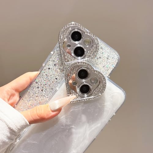 Coque de téléphone de luxe à paillettes antichoc compatible iPhone 16 15 14 13 - 4
