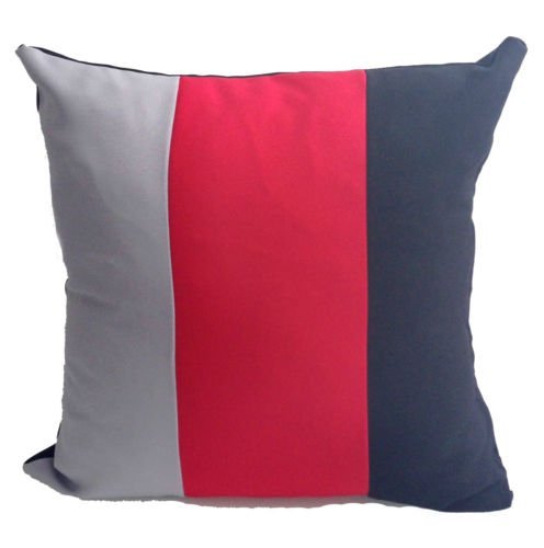CUSHIONMANIA Set Da 4 Cuscini Quadrati Con Federe - Colori Nero, Rosso, Grigio - Dimensioni 53x53 Cm - Cerniera E Lavabili - 4
