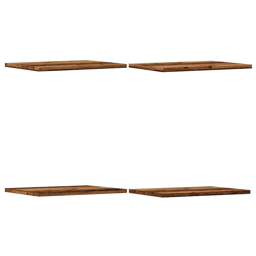 vidaXL Bookshelf Boards 4 pcs, Floating Shelves Set for Wall, Wall Shelves for Bedroom Living Room, Modern Style, Old Wood Engineered Wood โ image 1
