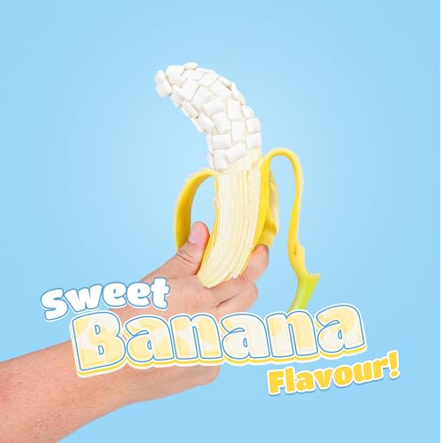 Image of Bubblegum Kids Hannah's Frozen Banana Sugar Free Gum | Sugarless Gum with Xylitol | Vegan, Peanut Free, Low Calorie Candy Alternative for Kids & Adults | Resealable Bag, 55 Pieces Per Pack, 1 Pack