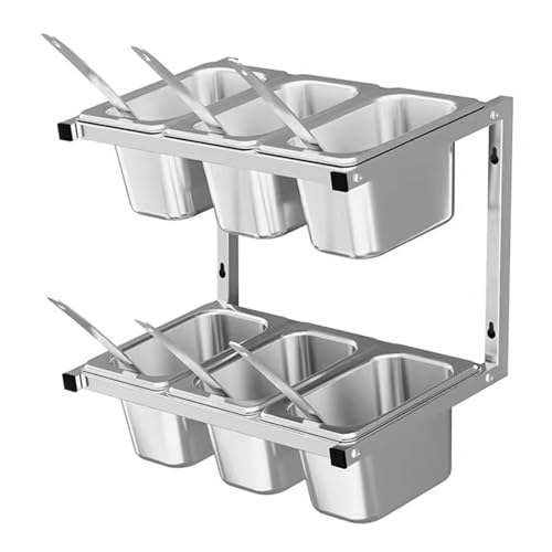 Station de tartinage de Pizza en Acier Inoxydable - Chariot Mural de 2 Niveaux avec 10 grilles pour Une Organisation simplifiée dans Les Cuisines et Les Restaurants.