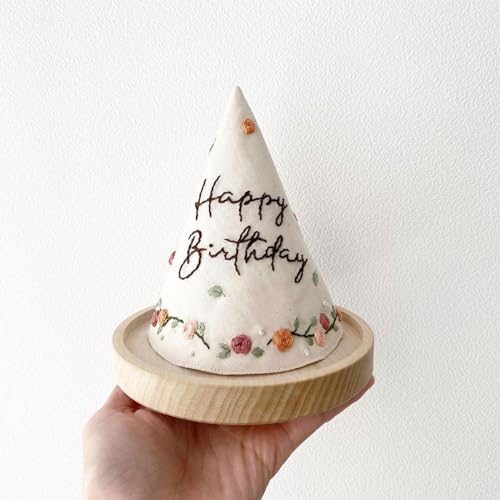 Lovely Baby First Birthday Hat Cotton Linen Photoshoots Caps Delicate Designing, 20* 5* 2cm3