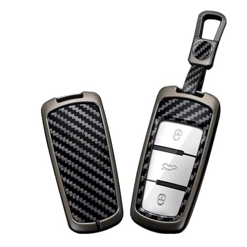 Coque de clé VW carbone anti-rayures pour réparer et protéger votre boîtier 3 boutons