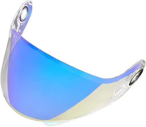 Miniatura 6 de FF370 - Protector solar para LS2 FF394, FF325, fácil visera, resistente al viento, para casco de moto (azul transparente, para noche de día)