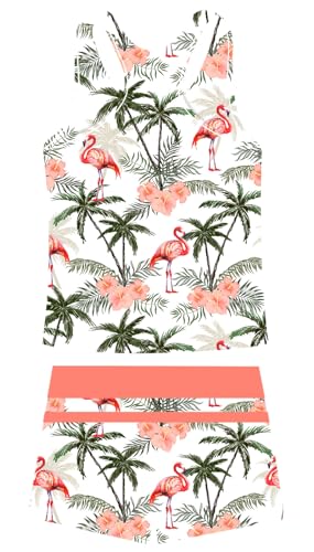 Image of UNIFACO Girls Tankini Swimsuit Size 10-12 Two Piece Boyshort Bathing Suit Kids Fashion Beach Swimwear