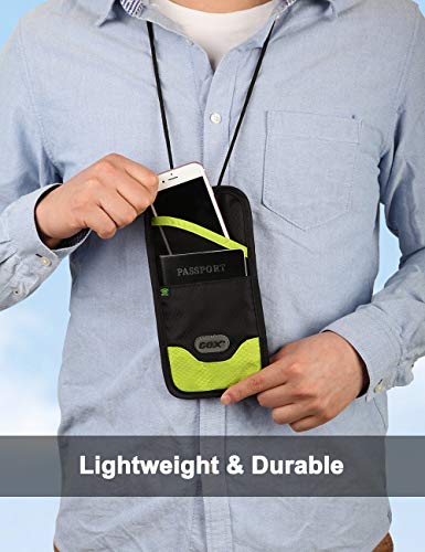 GOX Cell Phone Bag, Travel Neck Wallet With RFID Blocking, Travel Document Holder - Image 5