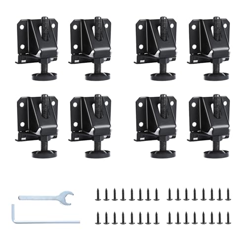 Heavy Duty Leveling Feet, 0.09" Thick Plate, 332lbs Capacity Each,