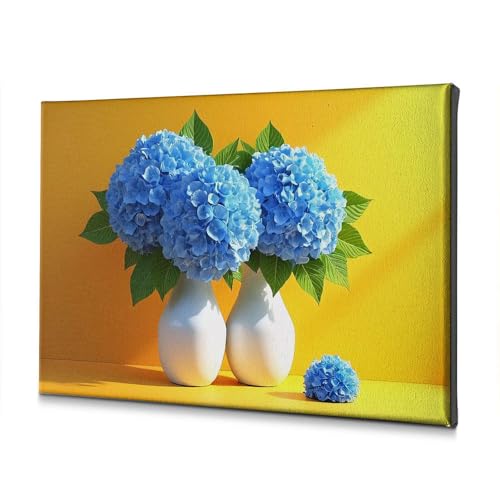 Toile hortensias bleus WTD 40x60cm pour votre décoration de Pâques