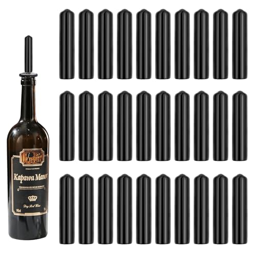 50 Pcs Black Speed Pourer Caps for Bottles Liquor Pourer Cap Bottle, Pour Dispenser Spout Dust Covers, Flow Pourer Dust Caps for Liquor, Olive Oil, Vinegar Bottles
