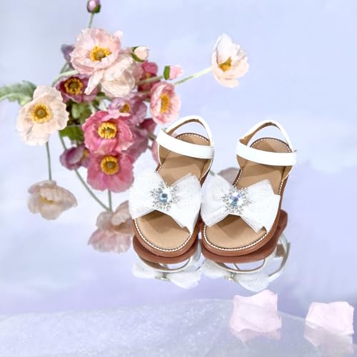 Image of Felix & Flora Toddler Girl Sandals - Little Girl Easter Dress Shoes Lightweight Open Toe Beach Holiday Flats