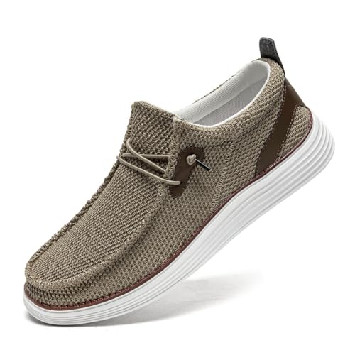 Image of Mens Loafers Walking Slip on Boat Shoes Running Tennis Athletic Sneakers Workout Sports Gym Fashion Classcial Non Slip Sneakers Casual Comfortable Shoes Leisure Vintage Flat