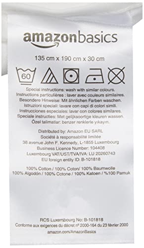 Amazon Basics, COTTON, White, Double - Image 5