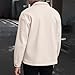 Mens Button Knit Work Jacket Casual Business Fall Winter Jackets Turndown Collar Lightweight Warm Outerwear (Beige,Small)
