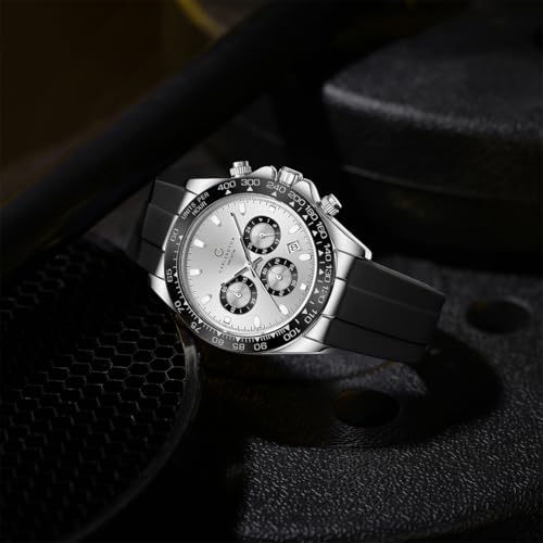 Image of Carlington Nitro Analog Chronograph Men's Polyurethane Strap Wrist Watch | Quartz Movement | Water & Shock Resistant Watch for Men | Casual & Formal Wear - CT 8054