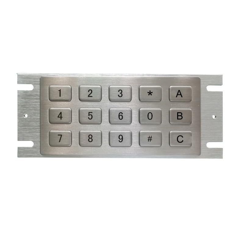 Teclado numérico de 15 teclas de acero inoxidable con protocolo RS232 y Layout 1