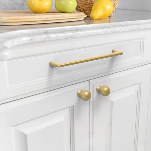 Image of Asidrama 10 Pack 6.3 Inch(160mm) Gold Cabinet Pulls Cabinet Handles Cupboard Handles Kitchen Cabinet Hardware for Cupboard Drawer Pulls