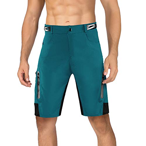 Shorts de ciclismo, Andoer Calções de ciclismo masculinos soltos e respiráveis ​​de secagem rápida S