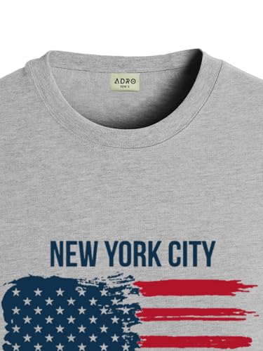 Image of ADRO Men's 100% Cotton Regular Fit T-Shirt