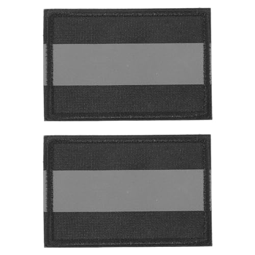 TOMETURE 2 Parches Reflectantes de Seguridad con Cierre de - Parche para Brazo de Trabajador para Mochila, Chaleco, Impermeable, Ropa Deportiva, Equipo de Seguridad 3.2x2