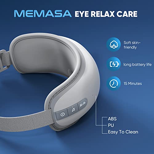 Memasa Eye Massager, Gifts For Mom, Bluetooth Music, Heated And Compression Eye Massage Mask For Relax Eye Strain, Dry Eyes And Improve Sleep, Ideal Gifts For Women/Men #TOP4