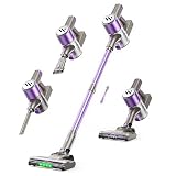 Vacuum Cleaners for Home,Cordless Vacuum Cleaner,Lightweight Stick Vacuum Cordless Rechargeable,Self-Standing Design,LED Touch Screen,Vacuum for Hardwood Floors,Carpet,Pet Hair(Mulberry Purple)