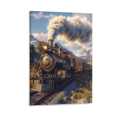 Décoration de la maison train à vapeur tableau cadeau idéal collectionneur