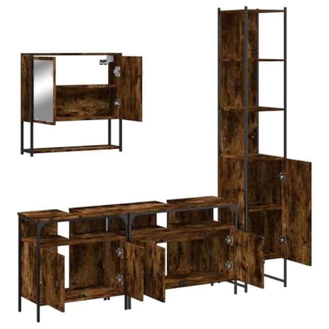 Bathroom Furniture Set Smoked Oak£¨Brown 71.16g£©