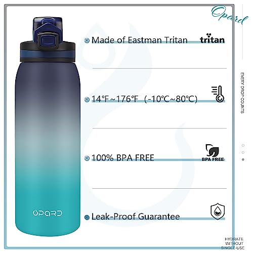 Opard-30oz-Sports-Water-Bottle-with-Leak-Proof-Flip-Top-Lid-BPA-Free-Tritan-Reusable-Plastic-for-Gym-and-Outdoor