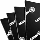 CANOPUS Professionelle Selbstklebende Alubutyl Dämmmatte Auto 2mm 0,47m², 5 Blatt Schwerlast Schalldämmung Auto, Vibrationsdämpfung für PC, Kfz, Fahrzeugboden, Seitenwände, Türen, Schwarz
