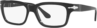 PO3301V Armação retangular para óculos de grau de grau preto, 54 mm, Preto
