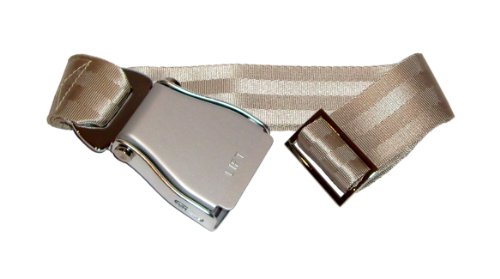 Ceinture ajustable flugzeuggürtel réglable sans trou argent champagne