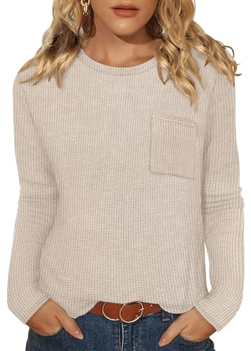 WIHOLL Long Sleeve Shirts for Women Crewneck Basic...