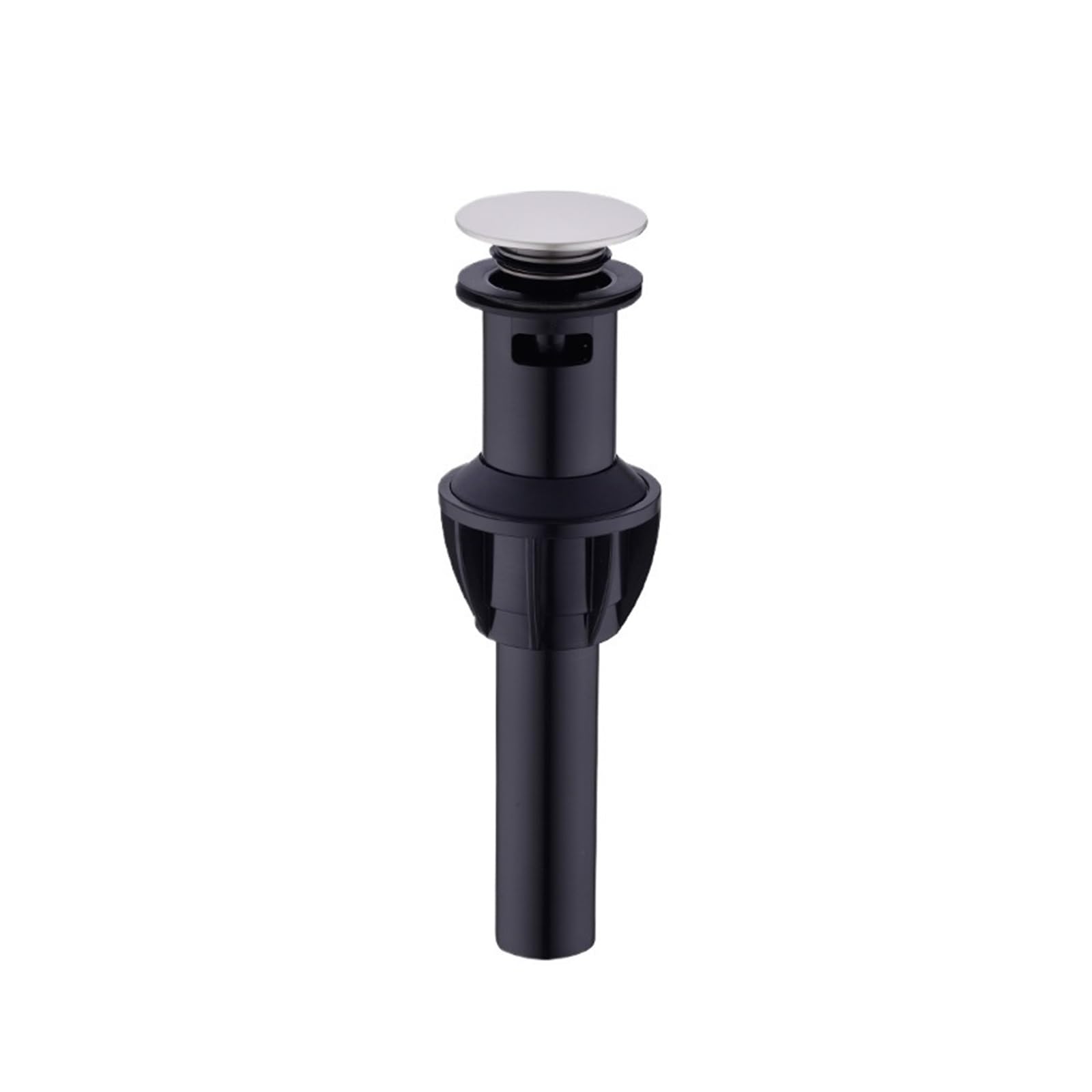 Pop Up Clack, Pop Up Sink Plug Replacement Basin Drain With Overflow Hole Strainer Multicolor Push Down(Chrome)