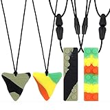 Chew Necklace, Sensory Chew Necklace Bundle for Kids with Teething, ADHD, Autism, Biting Needs, Oral...