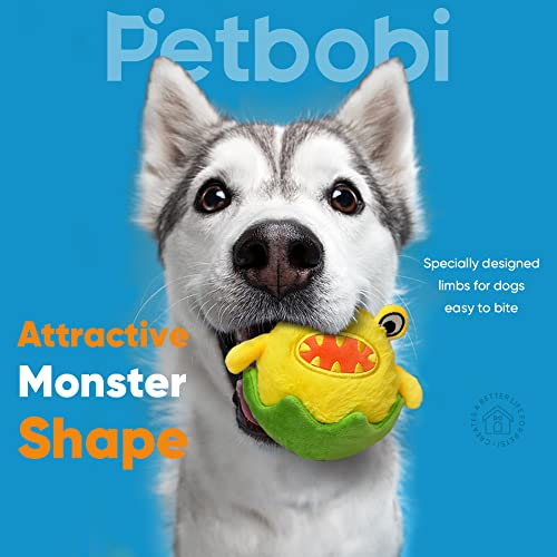 Petbobi Interactive Dog Toys Monster Active Ball For Dogs With Battery Operated, Squeaky Moving Balls And Chewable Plush Cover For Small Medium Dogs To Chase And Self Play, Egg Breaker Bobby #TOP2