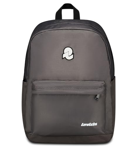 Sac à dos gris Invicta Carlson Plain avec compartiment PC pour l'université