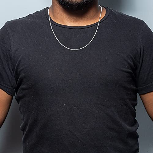 Brijewnes Silver Chain For Men 20 Inches Silver Chain For Men Chain Necklace For Men 2.5Mm Diamond Cut Sterling Silver Chain Mens Silver Chain Silver Necklace Men Chains For Men Mens Jewelry #TOP5