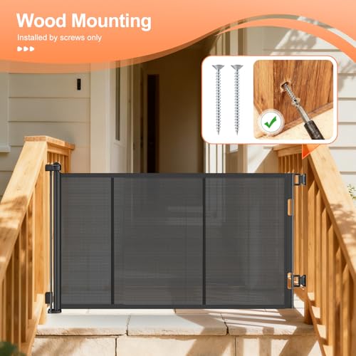 image for EZIGO Retractable Baby Gates Replacement Parts, Full Set Wall Mounting
