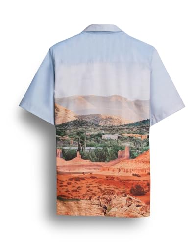 Image of GRECIILOOKS Men's Half Sleeve Rayon Shirt, Stylish Printed & Solid Slim Fit Casual Formal Shirt for Men, Regular Fit Trendy Party & Office Wear