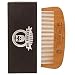 Mr Rugged Wooden Beard Comb - One of a Kind Wood Beard Comb Handmade from Peach Wood - Brushes Distributes Beard Oil & Balm - Gentler to Hair Than Metal & Plastic Comb and Brush Products