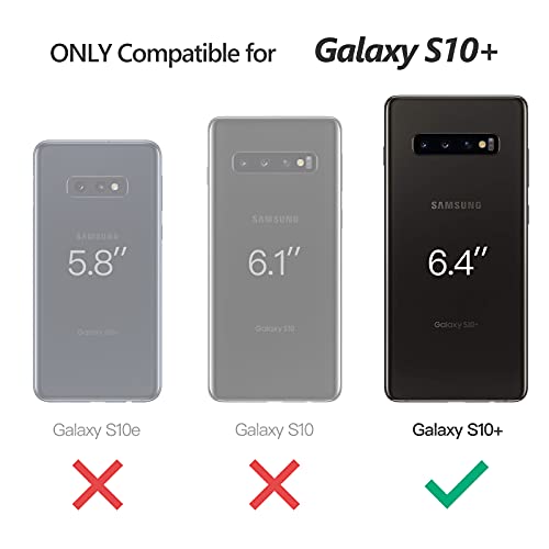 Image of Samsung Galaxy S10 Plus Case Ring Holder Kickstand Support Magnetic Car Mount, Slim Soft Silicone Gel Rubber Full Body Shockproof Protective Phone Cover for Samsung S10 Plus - Purple