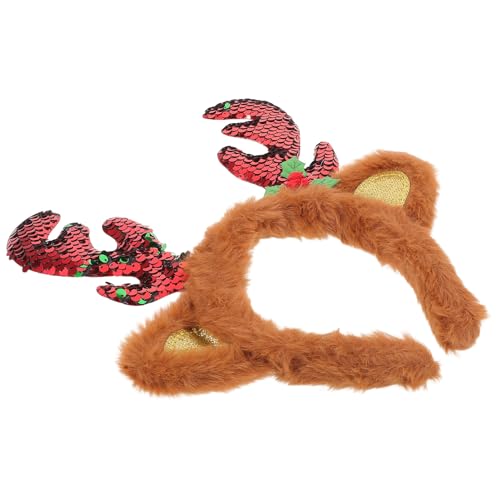 Bandeau cerf Noël rigide et léger accessoire costume festif serre-tête