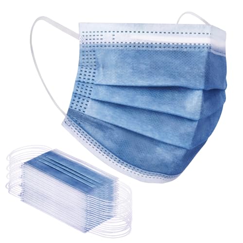 Image of Borje Navy Disposable Face Masks 100 Pcs Navy Blue Face Mask 3 Ply Protection Masks