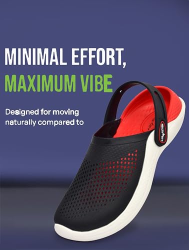 Image of HEALTH FIT Super Soft Comfortable Adjustable Back Strap Men's Classic Casual Sports Clogs Clogs |Waterproof Anti Skid & Lightweight Cushioned Stylish Clogs Mules for Use Gents & Boys HF154
