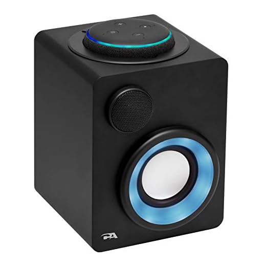 Cyber Acoustics Portable Alexa Docking Speaker for Amazon Echo Dot 3rd Gen. with Built-in Rechargeable Battery (CA-3710)