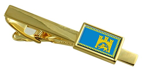 Pasador de corbata personalizado bandera de Lviv Ucrania regalo con grabado para aniversarios